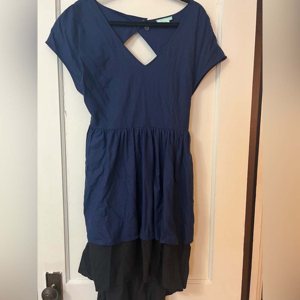 High Low TenOverSix Dress, Navy/Black